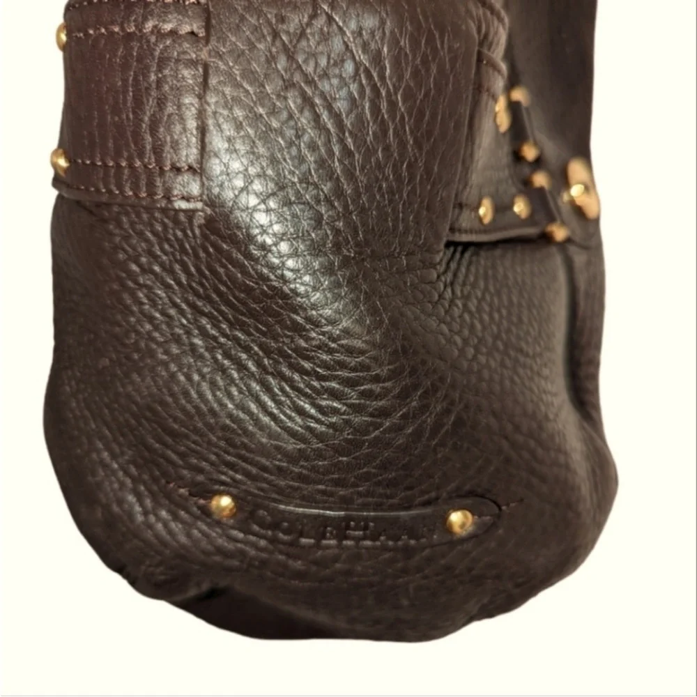 Cole Haan pebbled brown Leather Satchel